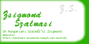 zsigmond szalmasi business card